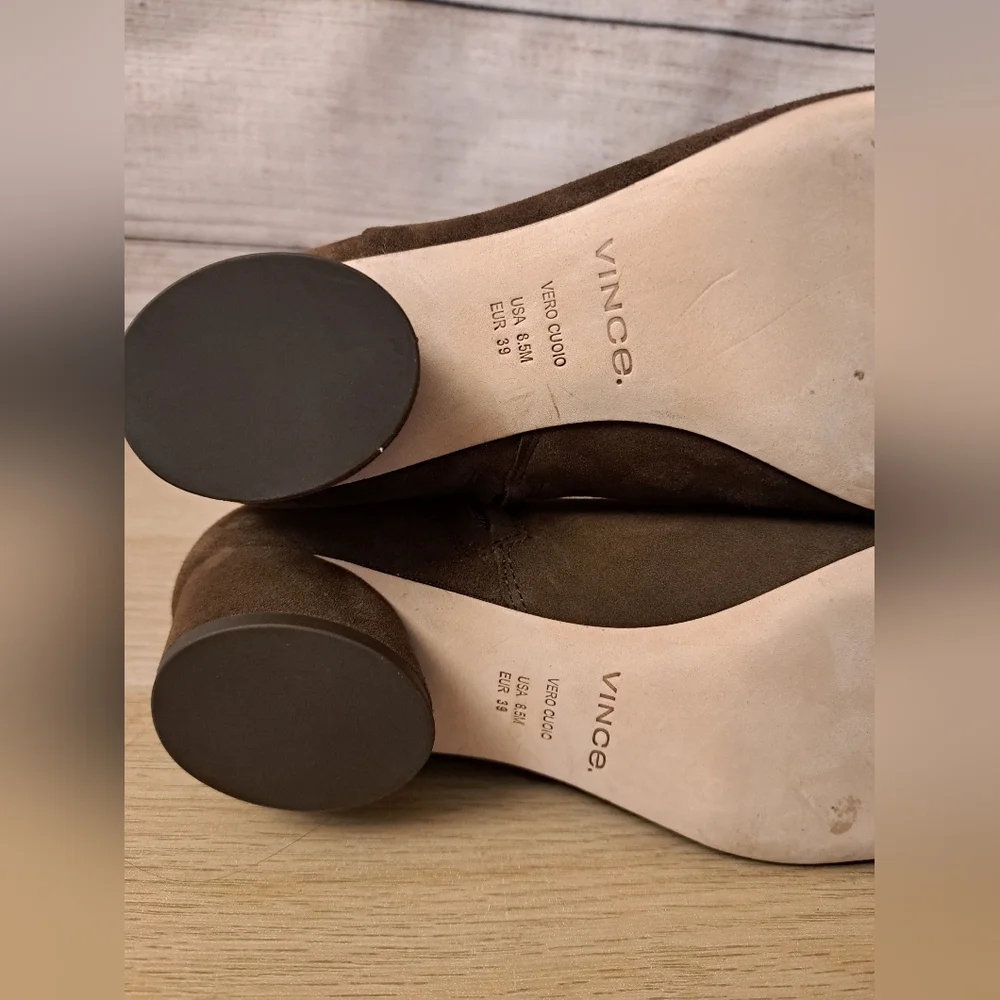 Vince Brown Suede Ankle Boots - Picture 9 of 10